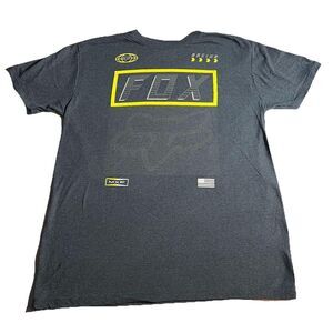 Mens Fox Racing T-Shirt Short Sleeve Large Gray Logo MXF Dirtbike